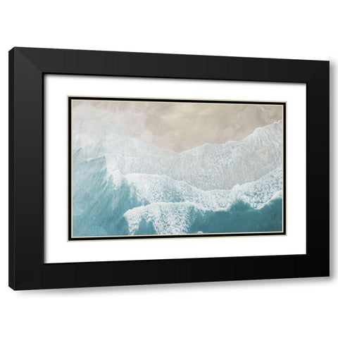 Calm Beach Black Modern Wood Framed Art Print with Double Matting by Villa, Milli