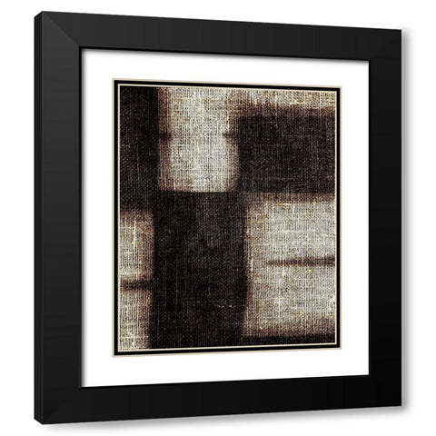 Brunt Jute 1 Black Modern Wood Framed Art Print with Double Matting by Villa, Milli