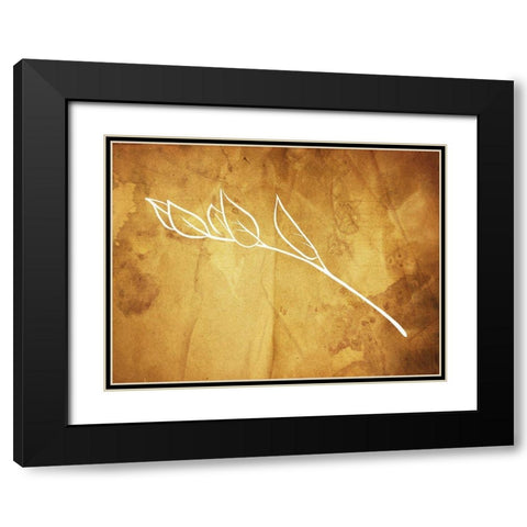 Simple ReGold Flower Black Modern Wood Framed Art Print with Double Matting by Villa, Milli
