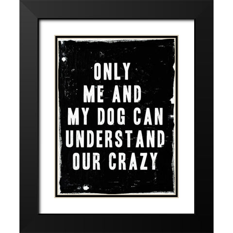 Dog Crazy Black Modern Wood Framed Art Print with Double Matting by Villa, Milli
