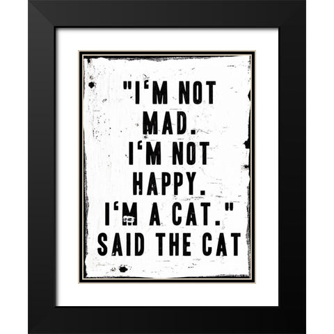 Said The Cat Black Modern Wood Framed Art Print with Double Matting by Villa, Milli