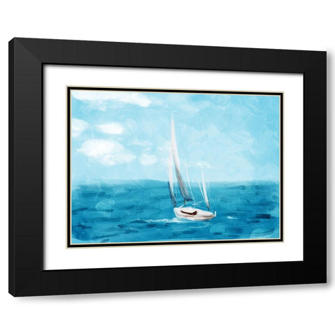Set Sail Black Modern Wood Framed Art Print with Double Matting by Villa, Milli