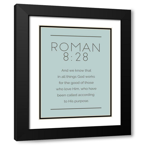 New Roman Murky Black Modern Wood Framed Art Print with Double Matting by Villa, Milli