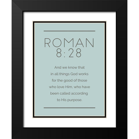 New Roman Murky Black Modern Wood Framed Art Print with Double Matting by Villa, Milli