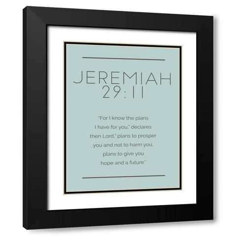 New Jeremiah Murky Black Modern Wood Framed Art Print with Double Matting by Villa, Milli