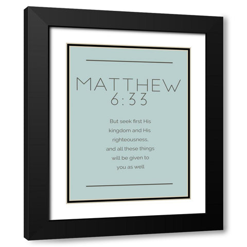 New Matthew Murky Black Modern Wood Framed Art Print with Double Matting by Villa, Milli