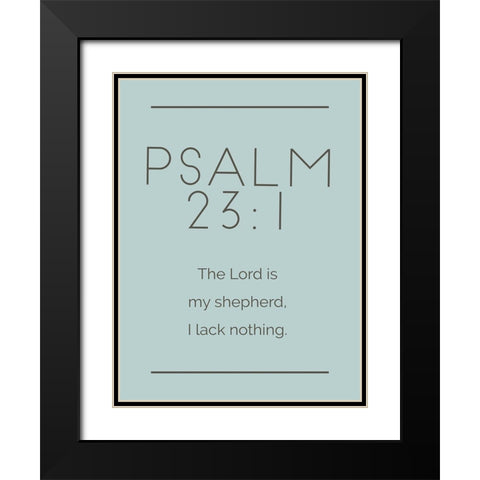 New Psalm Murky Black Modern Wood Framed Art Print with Double Matting by Villa, Milli