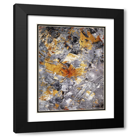 Golden Shatter Black Modern Wood Framed Art Print with Double Matting by Villa, Milli