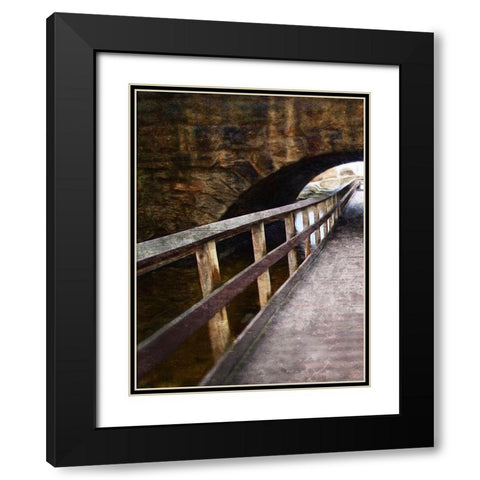 Looking Down The Pier Black Modern Wood Framed Art Print with Double Matting by Villa, Milli