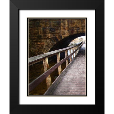 Looking Down The Pier Black Modern Wood Framed Art Print with Double Matting by Villa, Milli