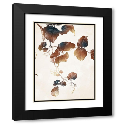 Hanging Autumn Leaves 2 Black Modern Wood Framed Art Print with Double Matting by Villa, Milli