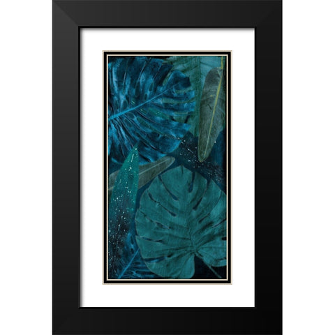 Teal Floral Arrangement Black Modern Wood Framed Art Print with Double Matting by Villa, Milli