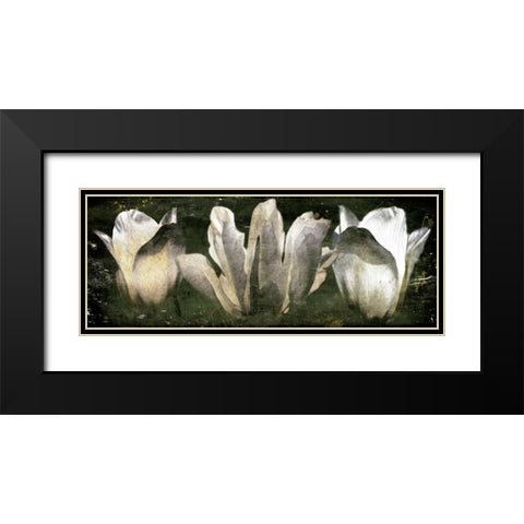 Three Tulips Black Modern Wood Framed Art Print with Double Matting by Villa, Milli