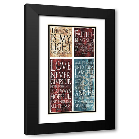 Lord Faith Love Jesus Black Modern Wood Framed Art Print with Double Matting by Villa, Mlli