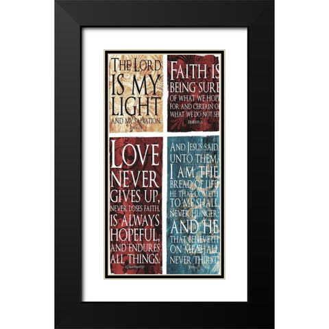 Lord Faith Love Jesus Black Modern Wood Framed Art Print with Double Matting by Villa, Mlli