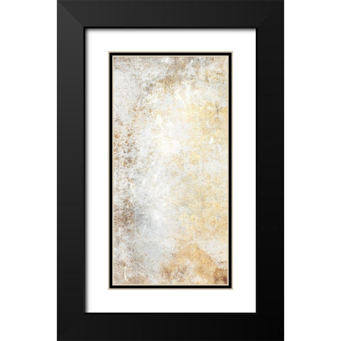 Abstract Silver Gold Black Modern Wood Framed Art Print with Double Matting by Villa, Mlli