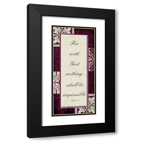 Impossible Black Modern Wood Framed Art Print with Double Matting by Villa, Mlli