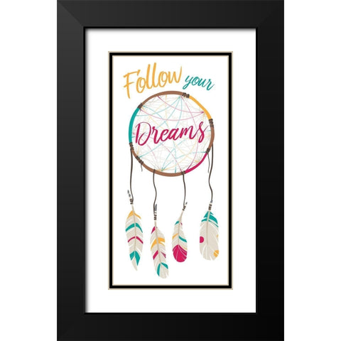 Follow Your Dreams Black Modern Wood Framed Art Print with Double Matting by Villa, Mlli