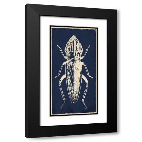 Bug Life Blue Three Black Modern Wood Framed Art Print with Double Matting by Villa, Milli