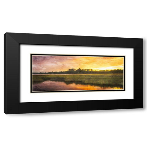 Marsh Sunset Black Modern Wood Framed Art Print with Double Matting by Villa, Mlli
