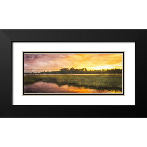 Marsh Sunset Black Modern Wood Framed Art Print with Double Matting by Villa, Mlli