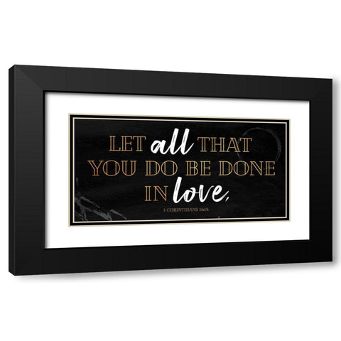 All Love Black Modern Wood Framed Art Print with Double Matting by Villa, Mlli
