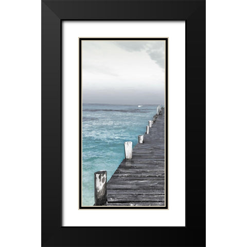 Left Dock Black Modern Wood Framed Art Print with Double Matting by Villa, Mlli