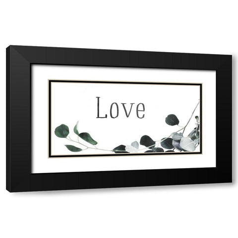 Love Black Modern Wood Framed Art Print with Double Matting by Villa, Mlli