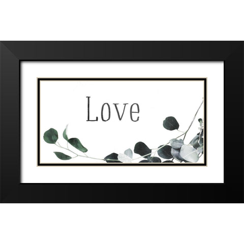 Love Black Modern Wood Framed Art Print with Double Matting by Villa, Mlli