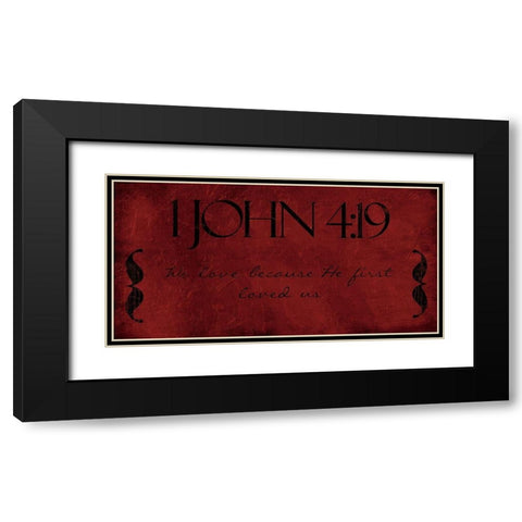 John We Black Modern Wood Framed Art Print with Double Matting by Villa, Mlli