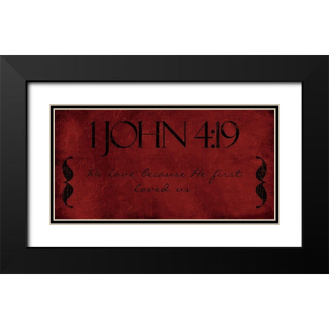 John We Black Modern Wood Framed Art Print with Double Matting by Villa, Mlli
