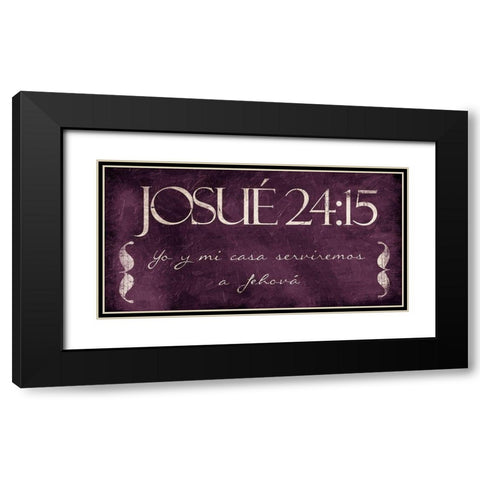 Josue Yo Purp Black Modern Wood Framed Art Print with Double Matting by Villa, Mlli