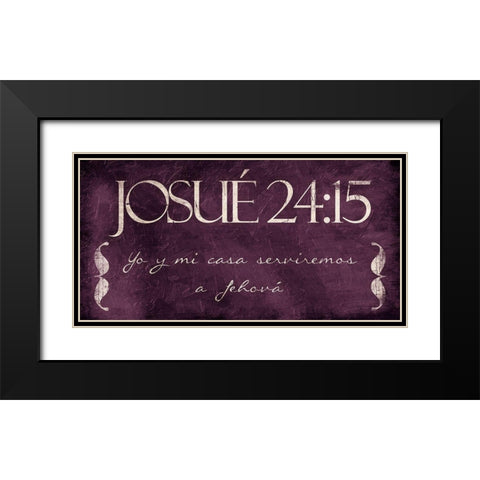 Josue Yo Purp Black Modern Wood Framed Art Print with Double Matting by Villa, Mlli