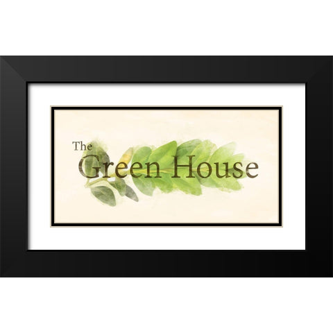 The Green House Black Modern Wood Framed Art Print with Double Matting by Villa, Mlli