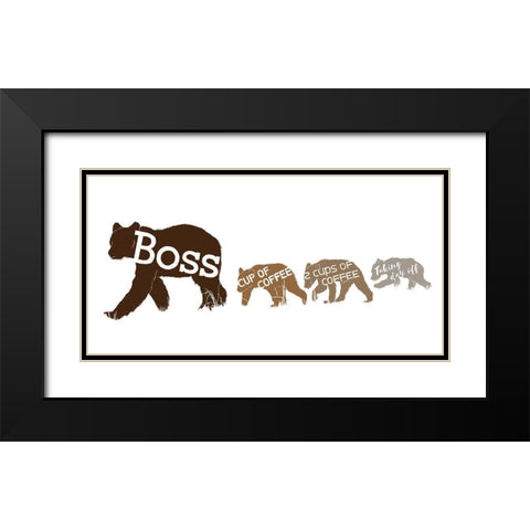 Boss And Employees Black Modern Wood Framed Art Print with Double Matting by Villa, Mlli