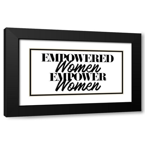 Empowered Black Modern Wood Framed Art Print with Double Matting by Villa, Mlli
