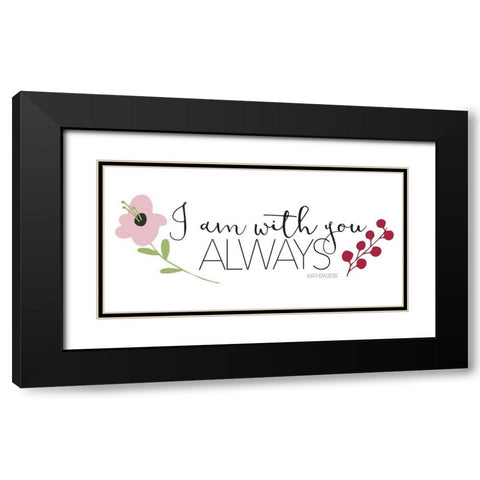 I Am With You Black Modern Wood Framed Art Print with Double Matting by Villa, Mlli