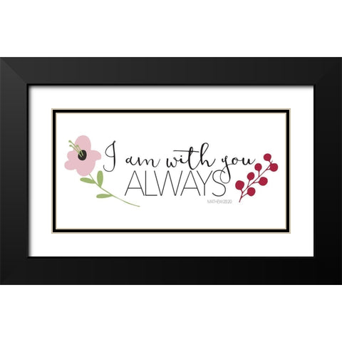 I Am With You Black Modern Wood Framed Art Print with Double Matting by Villa, Mlli