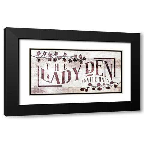 Lady Den Black Modern Wood Framed Art Print with Double Matting by Villa, Mlli