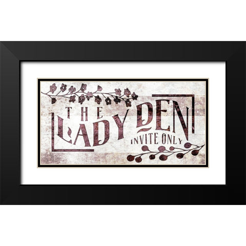 Lady Den Black Modern Wood Framed Art Print with Double Matting by Villa, Mlli
