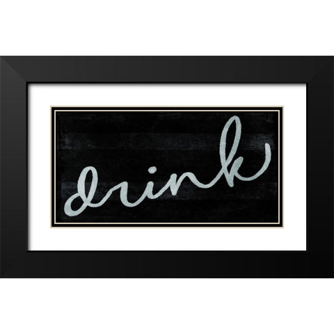 ReDrink Black Modern Wood Framed Art Print with Double Matting by Villa, Milli