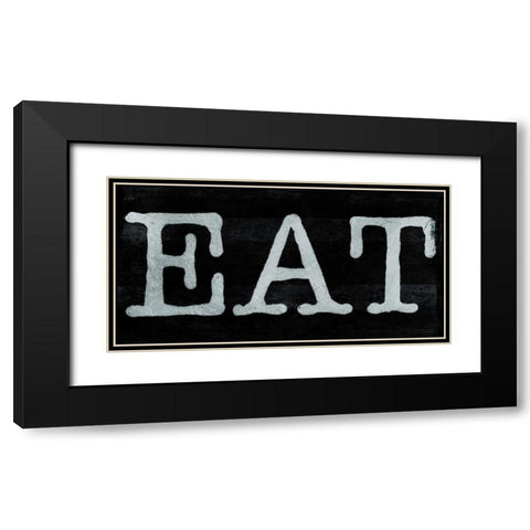 ReEat Black Modern Wood Framed Art Print with Double Matting by Villa, Milli