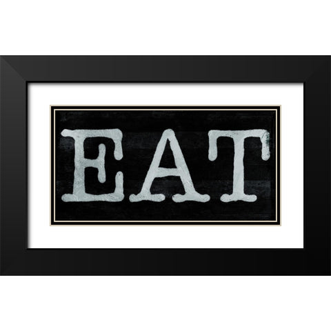 ReEat Black Modern Wood Framed Art Print with Double Matting by Villa, Milli