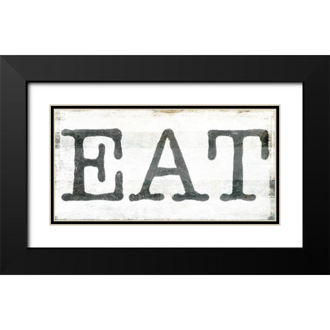 Eat Black Modern Wood Framed Art Print with Double Matting by Villa, Milli