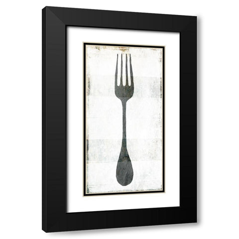 Fork Black Modern Wood Framed Art Print with Double Matting by Villa, Milli