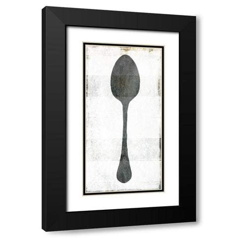 Spoon Black Modern Wood Framed Art Print with Double Matting by Villa, Milli