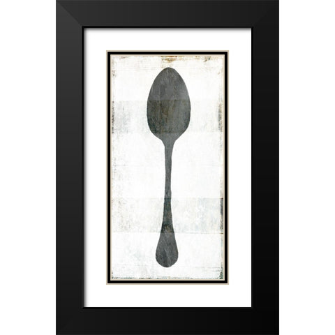 Spoon Black Modern Wood Framed Art Print with Double Matting by Villa, Milli