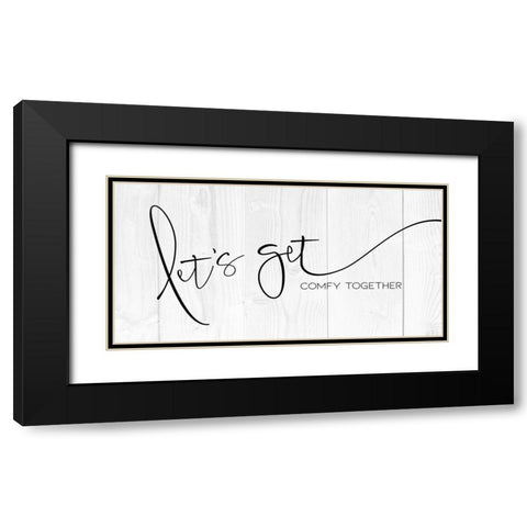 Comfy Together 2 Black Modern Wood Framed Art Print with Double Matting by Villa, Milli