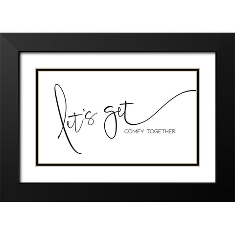 Comfy Together Black Modern Wood Framed Art Print with Double Matting by Villa, Milli