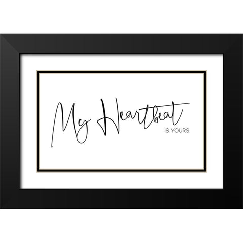 My Heartbeat Black Modern Wood Framed Art Print with Double Matting by Villa, Milli